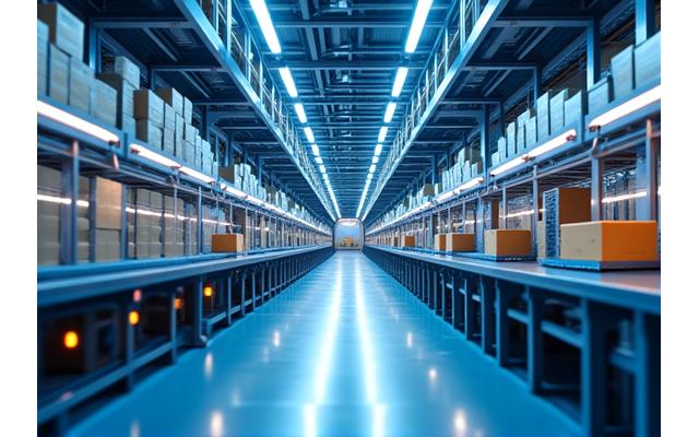 화태로지스틱스의 현대적인 자동화 스마트 물류창고 전경