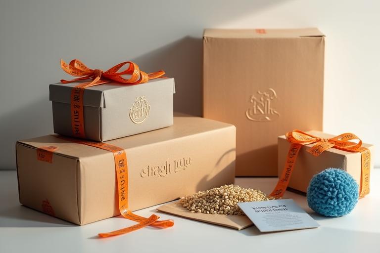 고객 브랜드 로고가 새겨진 맞춤형 배송 박스