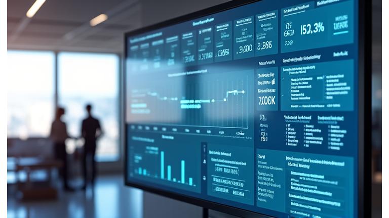 탄소 배출량 감소를 시각화한 대시보드 인터페이스, 로드맵 그래프